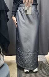 Юбка тепла спідниця, р. М довга сіра, максі