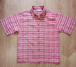 Рубашка в клетку с коротким рукавом размер 128 staccato, chiboogi