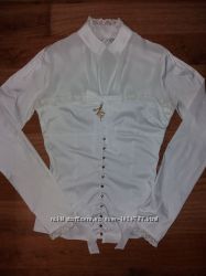 Белая очень нарядная блуза Fen-ka, р. 38 , Турция