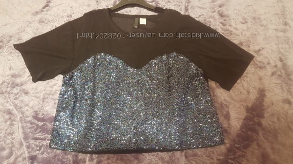 Блузка сетка, паетким-хл