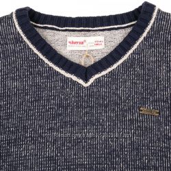 Распродажа - свитер мальчику рост 116-164  синий меланж от silve