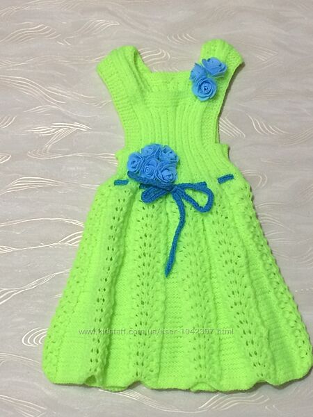 Вязане платтячко сарафан на дівчинку,