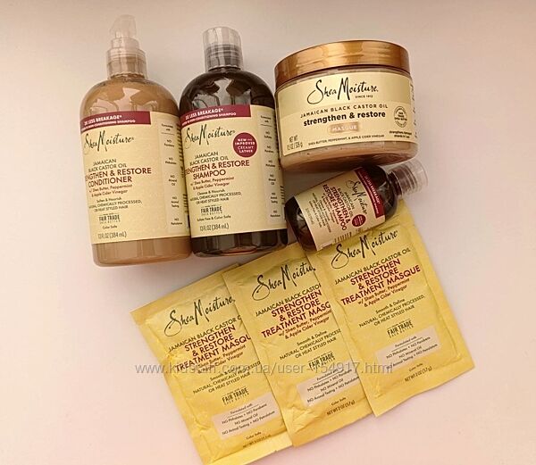 Набір SheaMoisture, Jamaican Black Castor Oil шампунь 384 мл та кондиціонер
