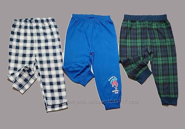 набір 3 шт. Піжамні домашні штани 2-3 р primark
