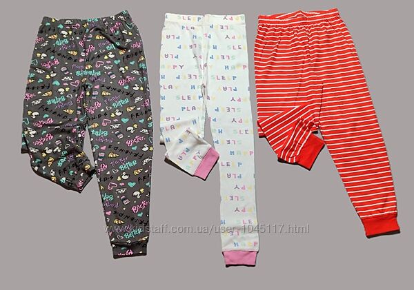 набір 3 шт. піжамні штани 7-8 років 128 см primark