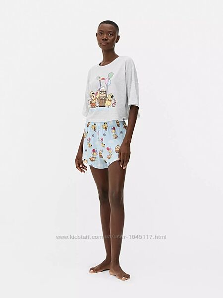 Піжама футболка та шорти primark xs