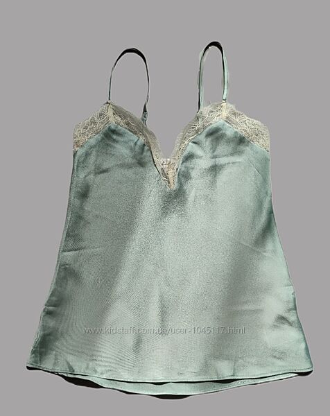 Сатиновий топ із мереживом хс etam