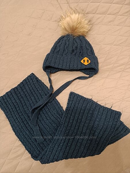 Шапка зимняя с натуральным бубоном