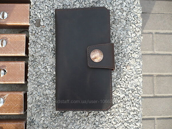 Кожаное дорожное портмоне