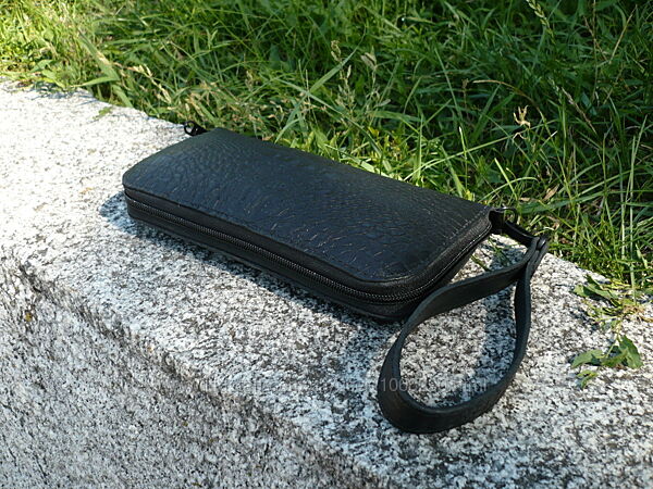 Кожаный кошелек зиппер