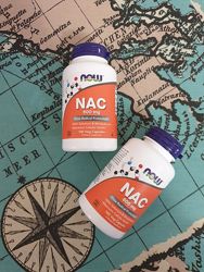 Now Foods, NAC N-ацетилцистеин, 600 мг, 100 растительных капсул.