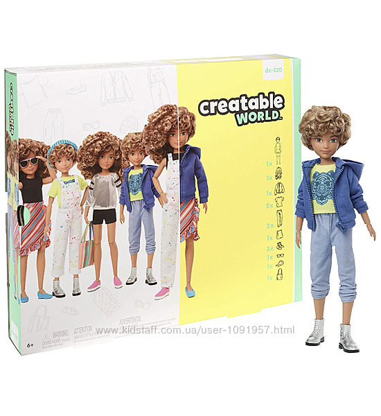 Creatable World Mattel наборы кукол с аксессуарами и париком