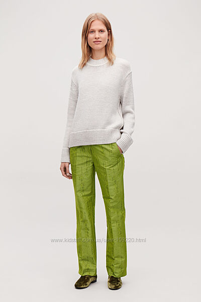 Зеленые кэжуал демисезонные прямые брюки cos, есть 2 размера 