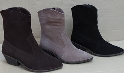 Чоботи козаки замшеві зимові від виробника модель КС25-22