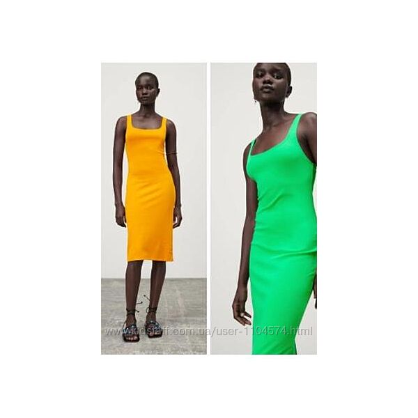 Сукня міді по фігурці zara розмір s, Суперціна