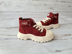 Хайтопы ботинки на микроплюше для девочек Kimboo, 21-25р, HJ623-1K