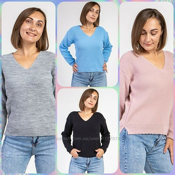 Акриловый женский пуловер, S-M, L-XL, 401,402,403,404