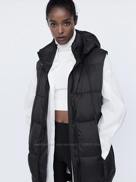 Довгий жилет безрукавка Zara l/xl