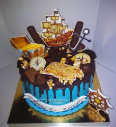 Торт на заказ, на пиратскую вечеринку Киев Позняки Осокорки доставка