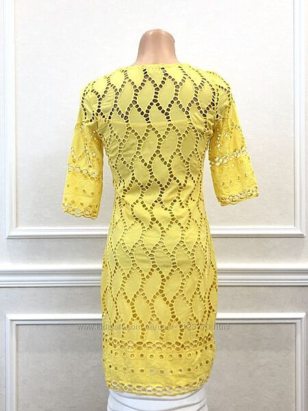 Платье яркое элегантное желтое, прошва S