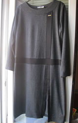 Платье трикотажное,  серое меланж  размер 50-52 укр , сукня