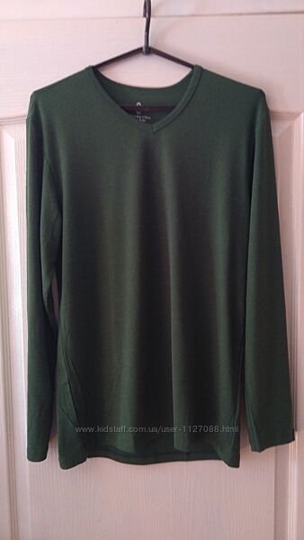 Футболка зелена довгий рукав XXL