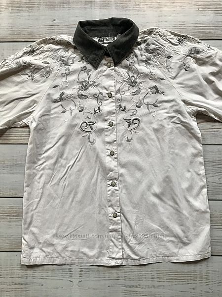 Рубашка блузка блуза с вышивкой вышивка хлопковая трендовая актуальная 2020