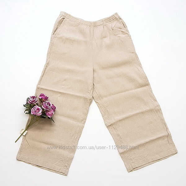 Брюки льняные, штаны широкие Sahara, лен.