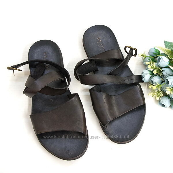 Сандалии кожаные, босоножки Brador, Италия, ручная работа.