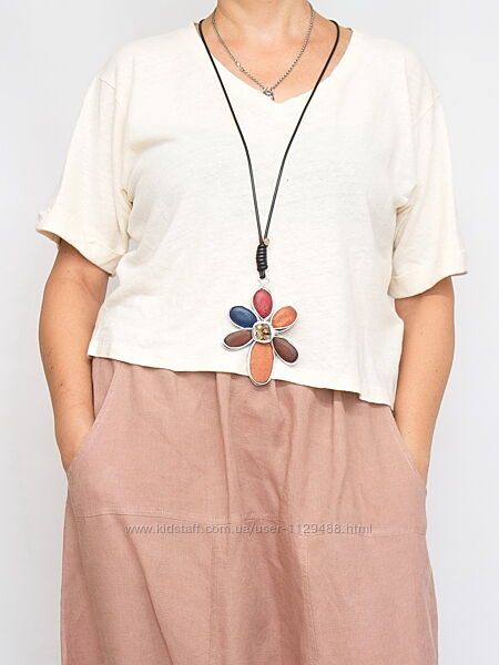 Футболка базовая натуральная Nobodys Child, хлопок лен.