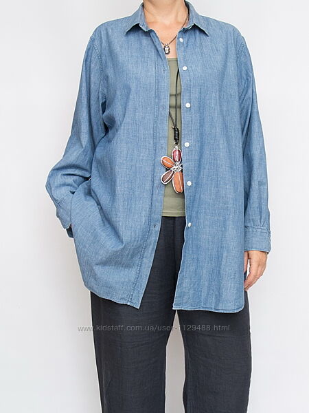 Рубашка джинсовая оверсайз Uniqlo, большой размер.