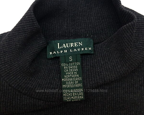 Гольф серый хлопковый в рубчик, джемпер Ralph Lauren.