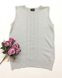 Жилет жилетка с рельефной вязкой, Liz Claiborne, шелк кашемир.