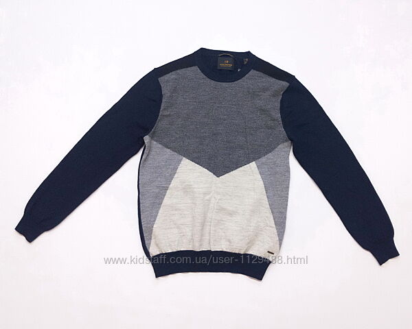 Джемпер шерстяной, свитер колор блок, Scotch & Soda, шерсть.
