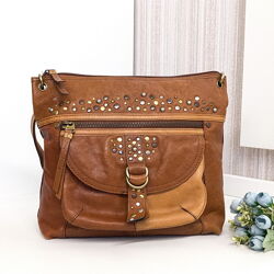 Сумка кожаная большая, Fossil, натуральная кожа.