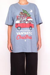 Футболка с новогодним принтом, Volkswagen, большой размер.