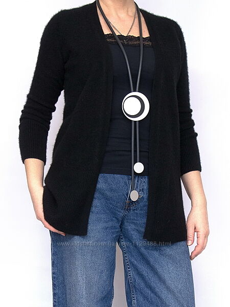 Кардиган кашемировый черный F&F, натуральный кашемир.