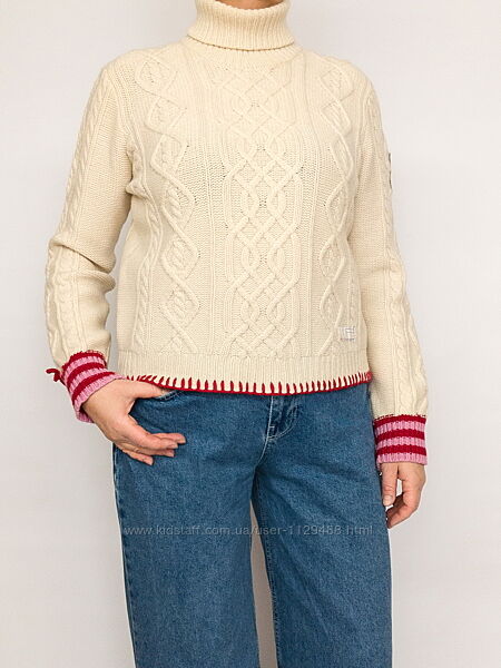 Свитер дизайнерский шерстяной с высоким воротом Odd Molly, премиум класс.