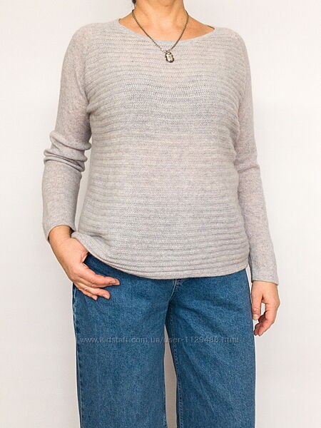 Джемпер кашемировый серый, пуловер She, кашемир.