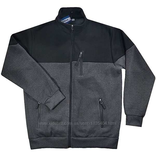 Толстовка чоловіча утеплена M/46 синій, тем. сірий