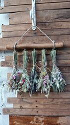 Декоративне панно з натуральними лікарськими рослинами та сухоцвітами