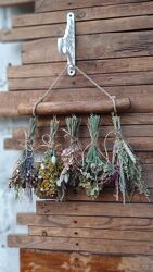 Декоративне панно з натуральними лікарськими рослинами та сухоцвітами