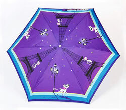 Мини-зонтик ZEST, длина всего 16, 5 см. Расцв. Коты в Париже