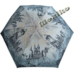 Мини-зонтик ZEST, длина всего 16, 5 см. Расцв. Серый город