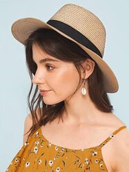 Шляпа соломенная в ковбойском стиле федора летняя от солнца ковбойка