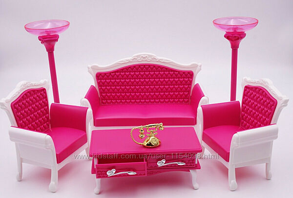 Набор кукольной мебели Глория Gloria 3017 Girl&acutes Гостинная Барби класика