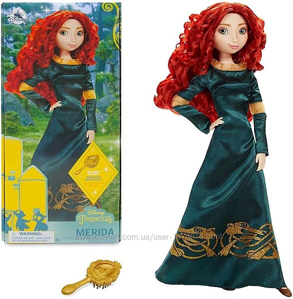 Лялька принцеса Меріда з гребінцем - Disney Merida Doll 