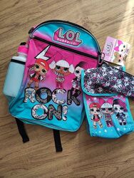 Детский школьный рюкзак портфель куклы Лол LoL Disney 5 в1