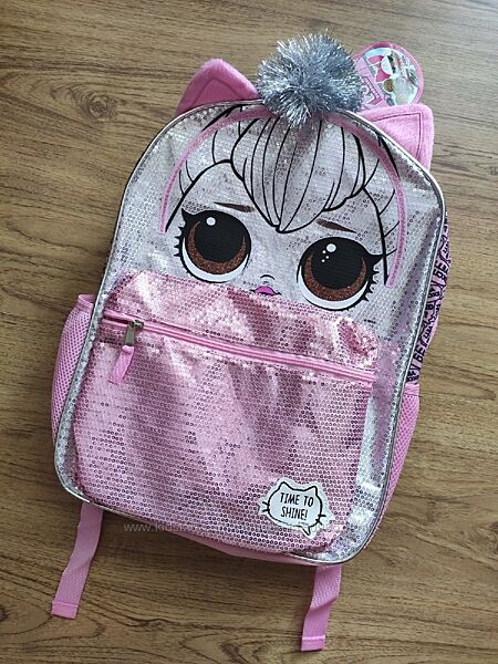 Детский рюкзак для девочки кукла Лол блестящий Lol Disney
