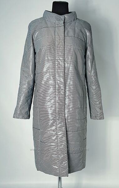Стьобане пальто в смужку р. 44 Lesya shop